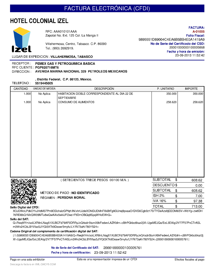 Formato De Factura Electrónica Ish Plantillas Gratis