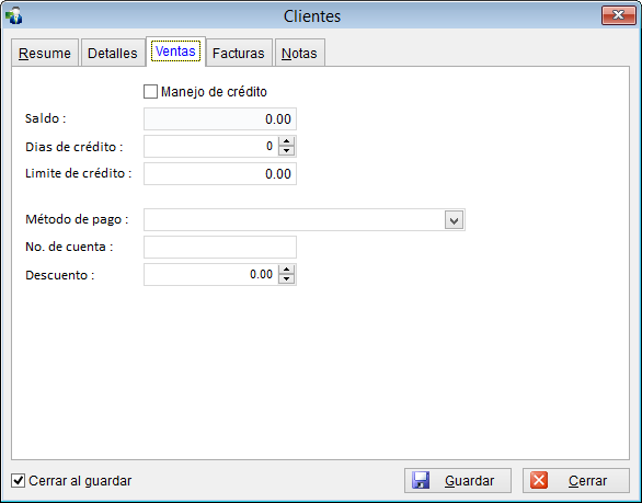 Catálogo de clientes - Ventas - GNcys Factura Electrónica (CFDI)