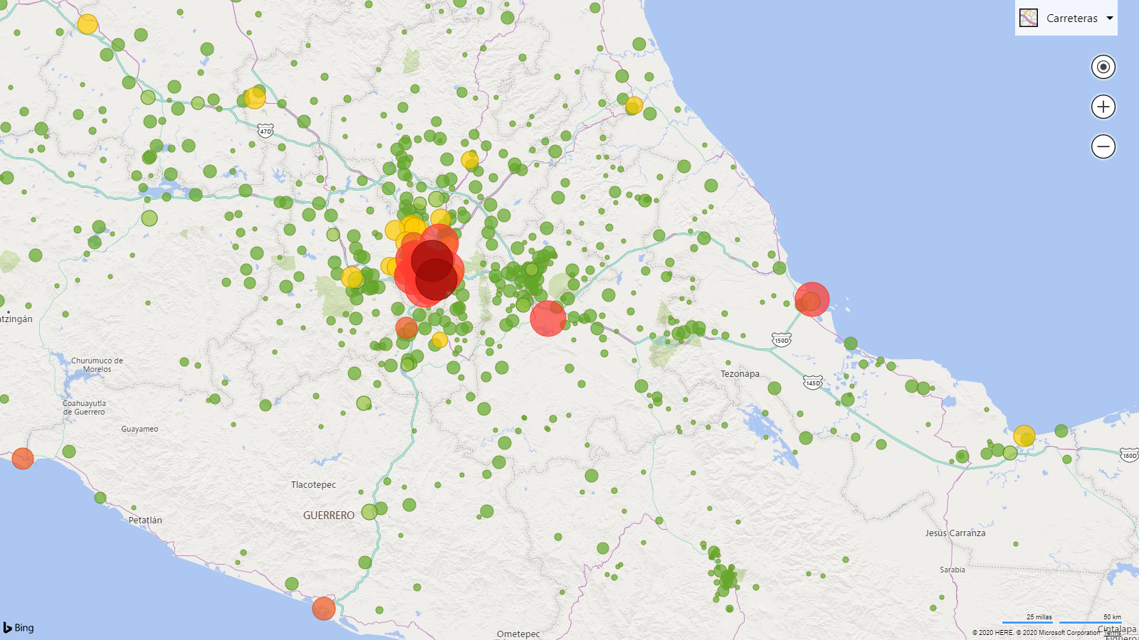 Mapa interactivo COVID19 en San Juan Atzompa, Puebla GNcys