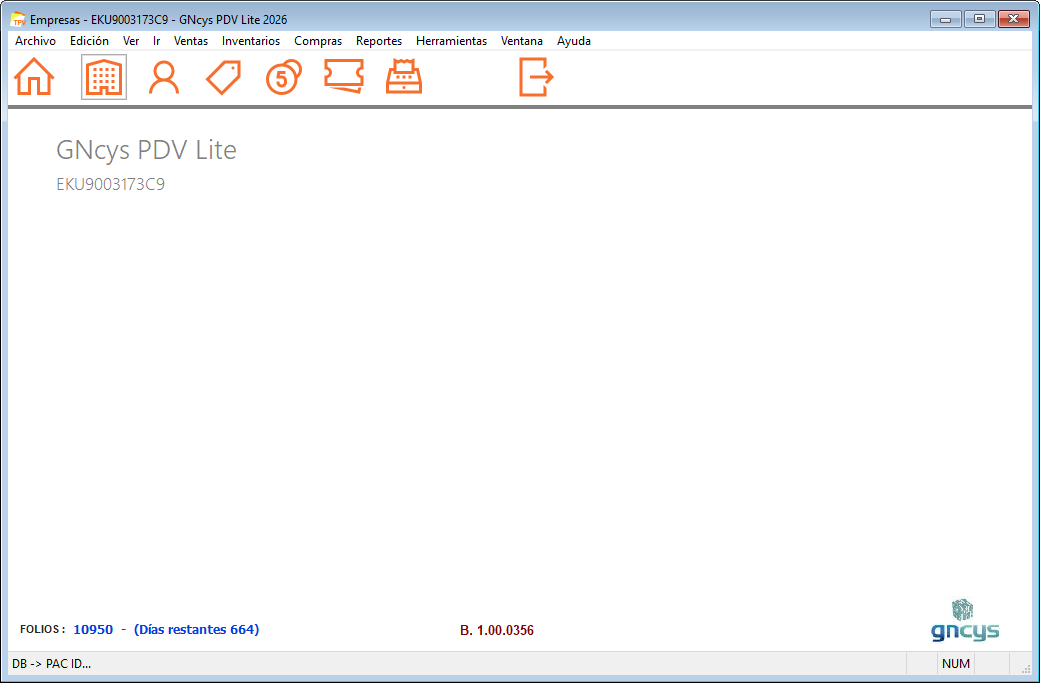 Inicio - GNcys PDV Lite
