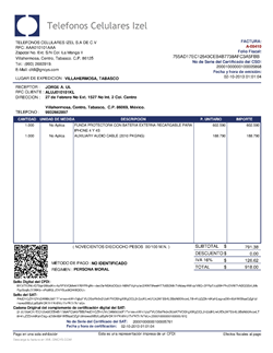 Formato - Factura Electrónica - CFDI (Anexo 20 Versión 3.2)