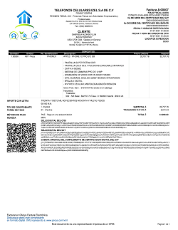 Formato FL - Factura Electrónica - CFDI (Anexo 20 Versión 3.3)